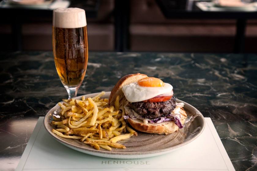 Angus beef burger at Henhouse (facebook.com - henhouseathens)